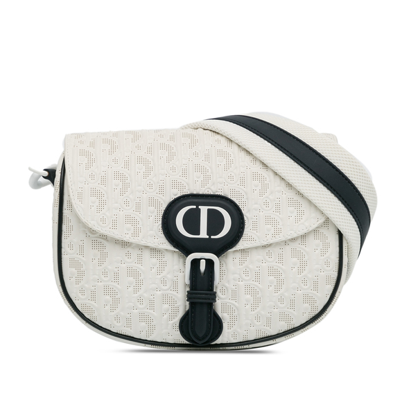 Pre-Loved Dior Medium Perforated Calfskin Oblique Bobby Flap - Picture 1 of 10